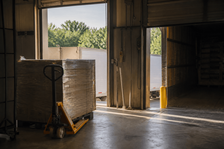Logistics loading dock during late summer hiring season